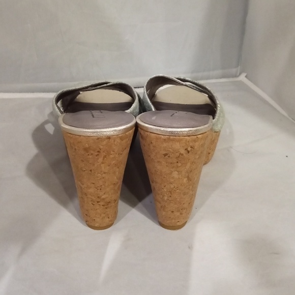 MODA SPANA Pastel Faux Snakeskin Wedge Sandals - Picture 4 of 8